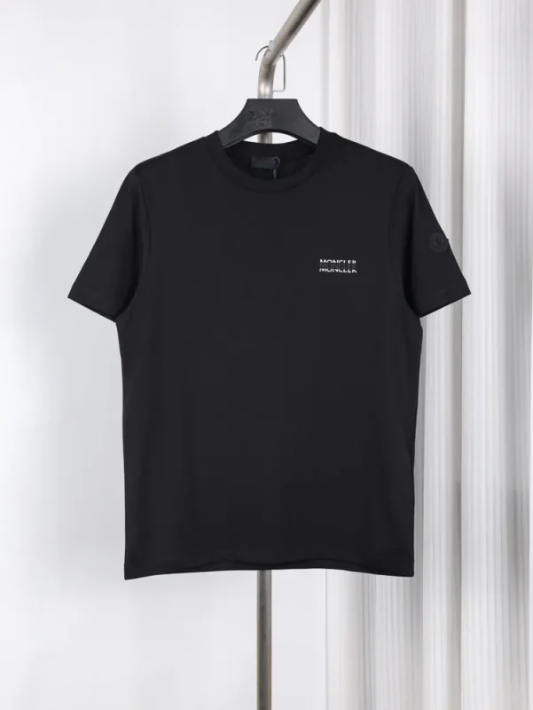 Two-Tone Logo Print Cotton T-Shirt