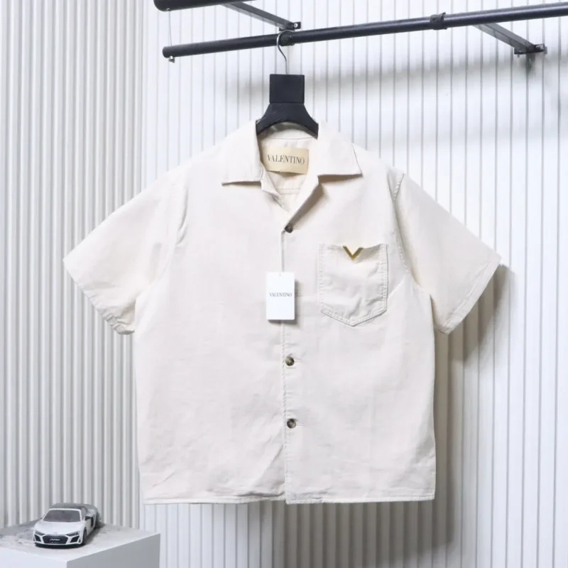 V Logo Pocket Denim T-Shirt