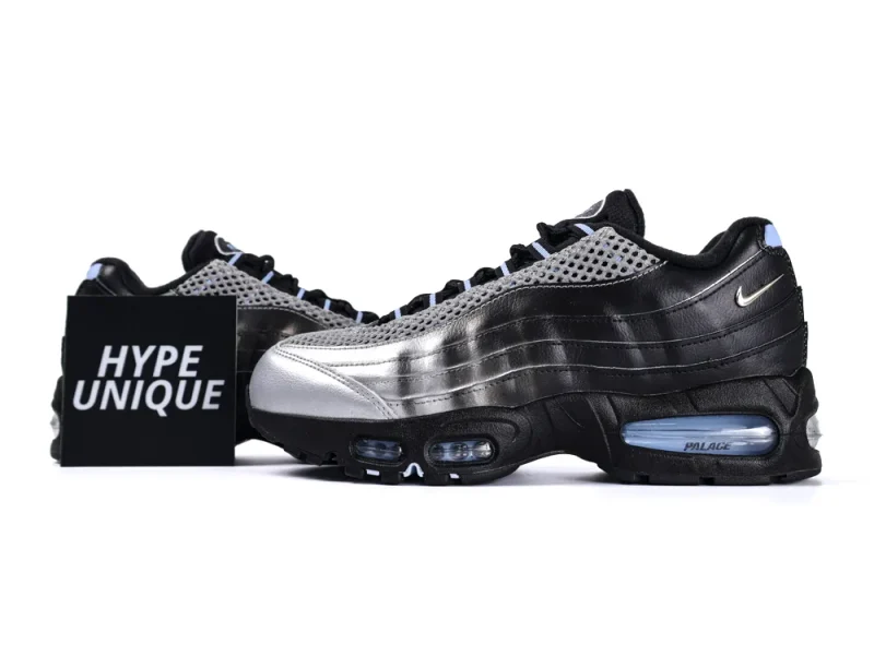 Air Max 95 Big Bubble x Palace "Metallic Silver Black"