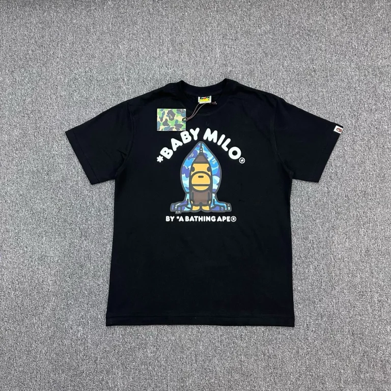 BAPE Cartoon Ape Blue Camouflage T-Shirt