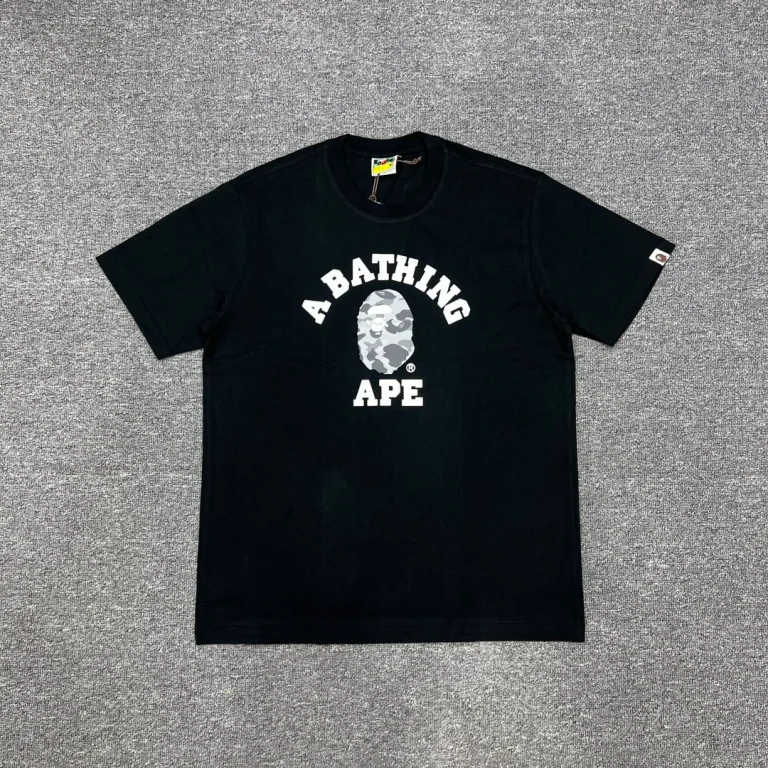 BAPE Honeycomb Camo Ape Head Logo Cotton T-Shirt