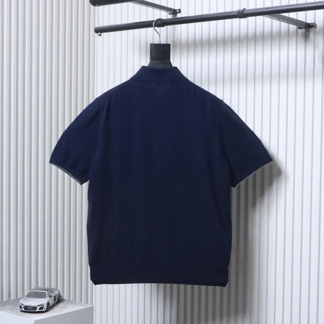 Back BC Embroidered Ribbed Polo T-Shirt