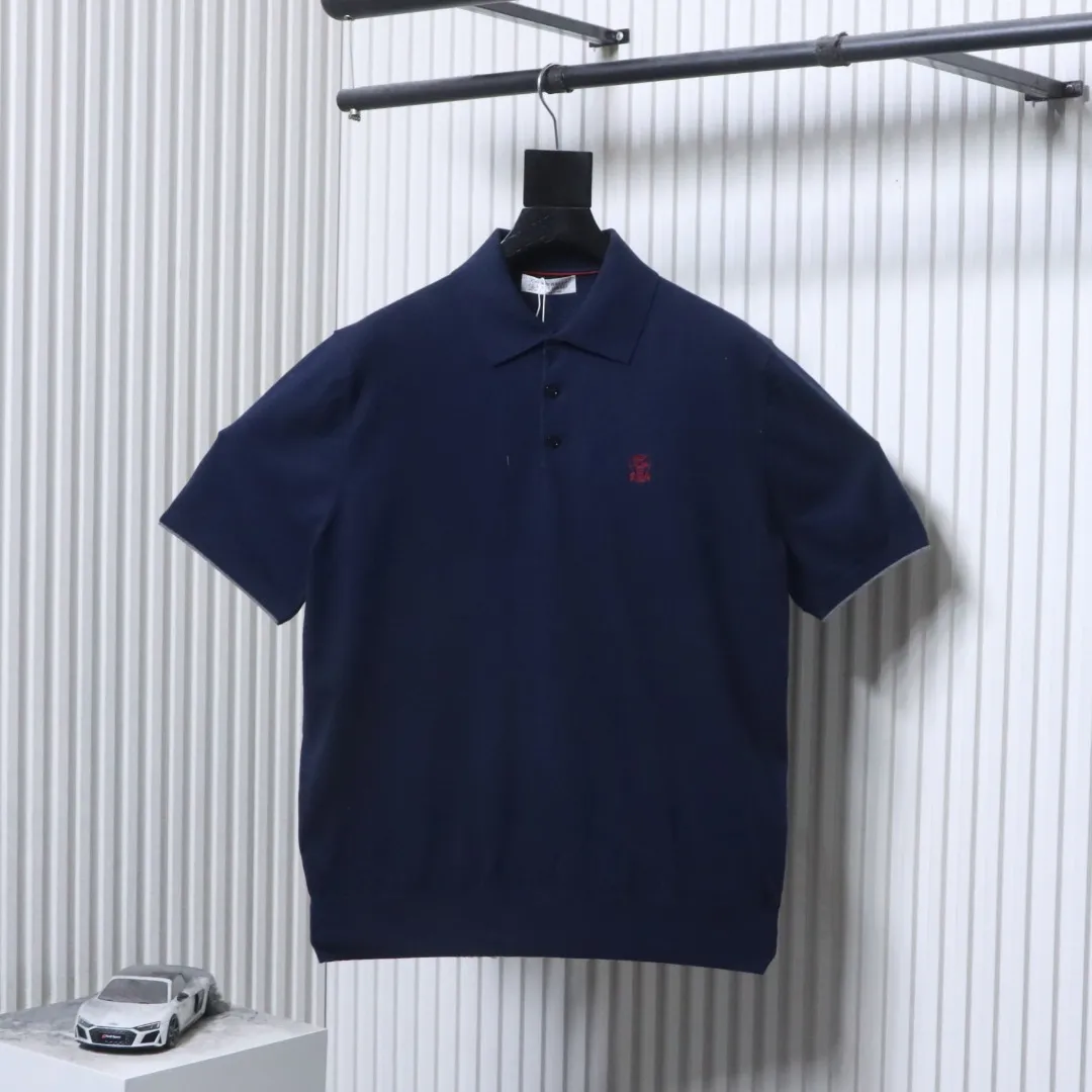 BC Embroidered Ribbed Polo T-Shirt
