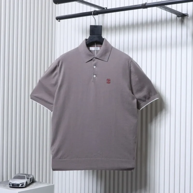 BC Embroidered Ribbed Polo T-Shirt