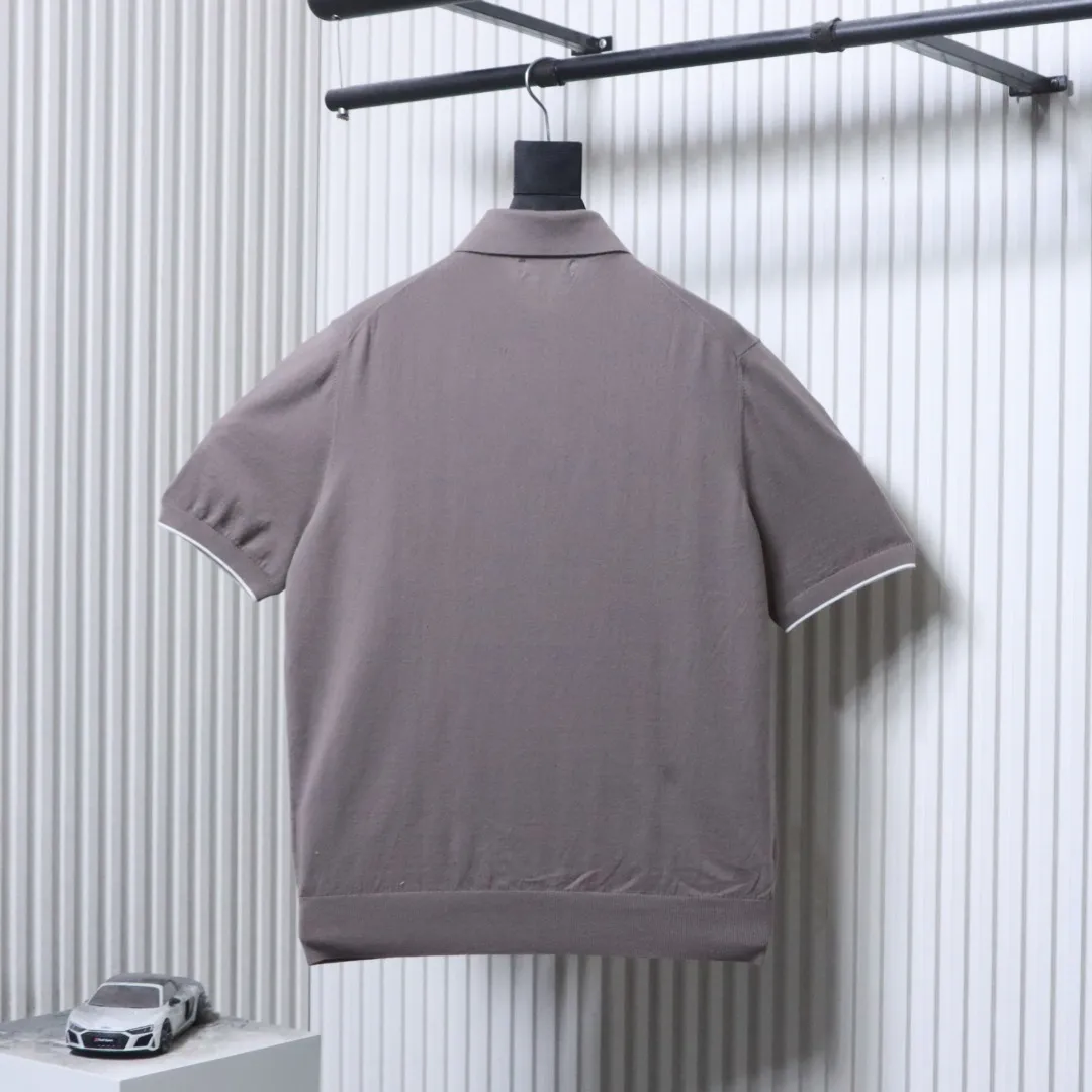 Back BC Embroidered Ribbed Polo T-Shirt