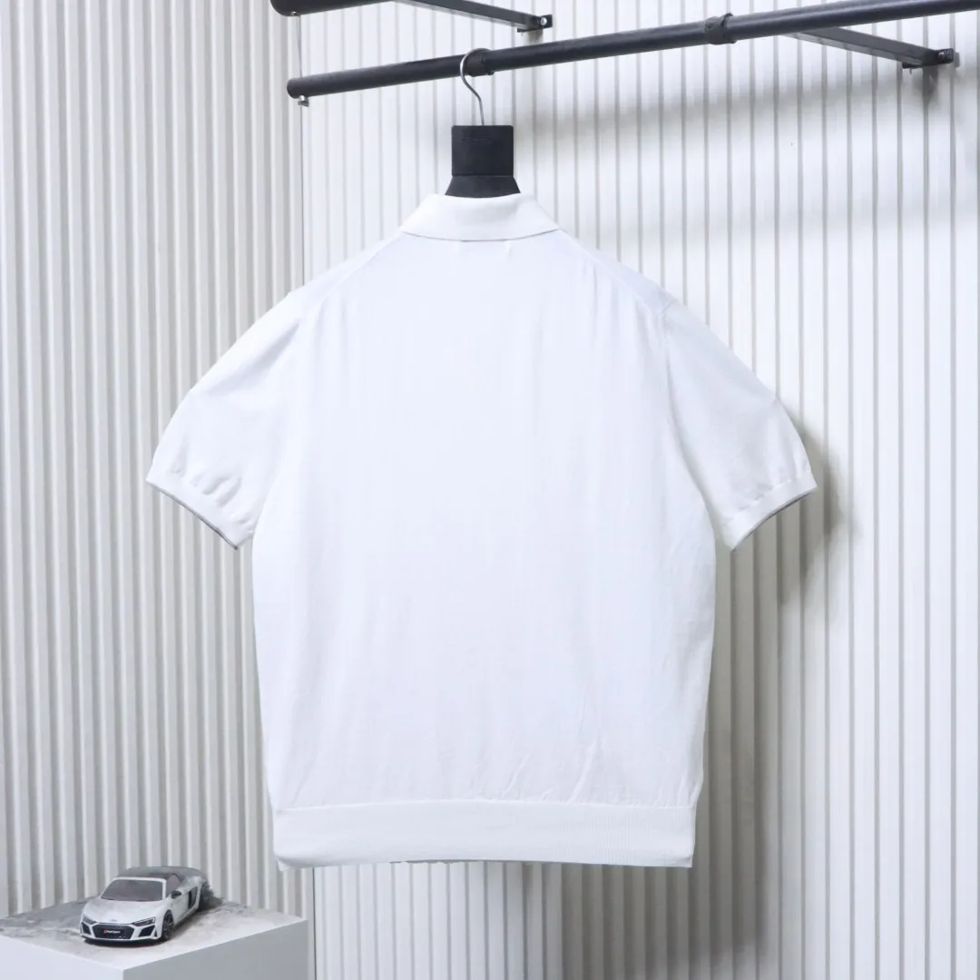 Back BC Embroidered Ribbed Polo T-Shirt