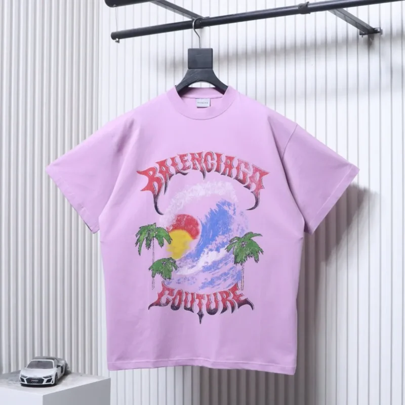 BLCG Coconut Tree & Wave Print T-Shirt