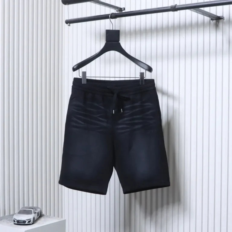 BLCG Embroidered Letter Washed Shorts