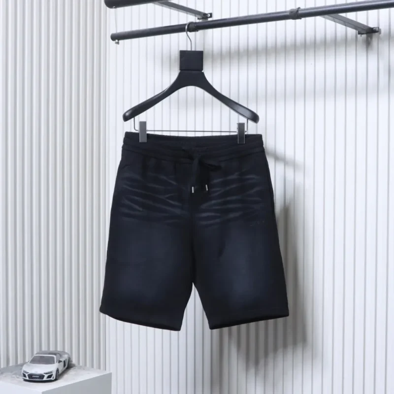 BLCG Embroidered Letter Washed Shorts