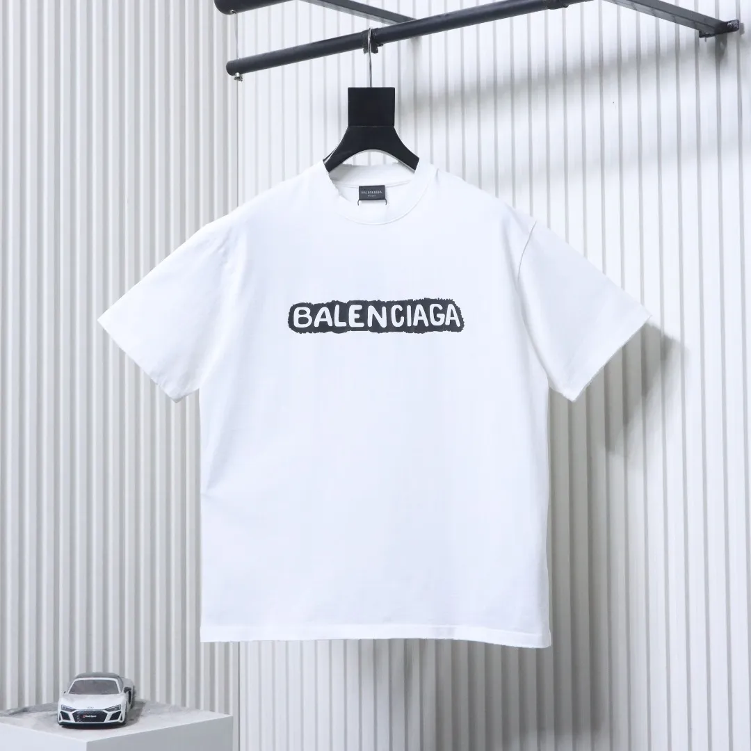 BLCG Lock-On Letter Graffiti Print Distressed T-Shirt