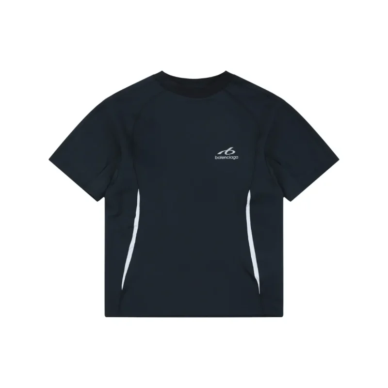 BLCG Side Stripe Reflective Logo Quick-Dry Performance T-Shirt