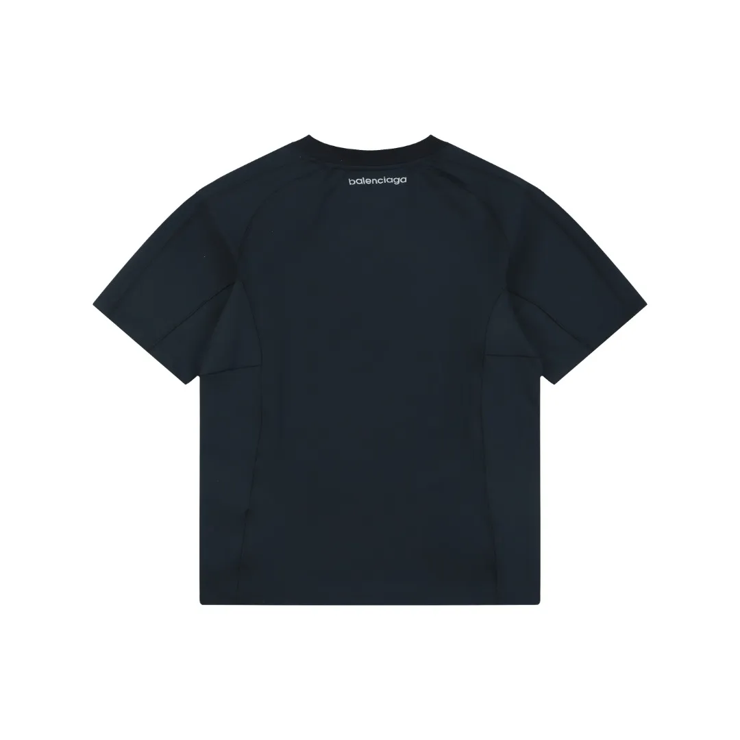 Back of BLCG Side Stripe Reflective Logo Quick-Dry Performance T-Shirt