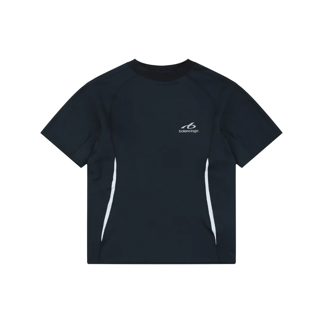 BLCG Side Stripe Reflective Logo Quick-Dry Performance T-Shirt