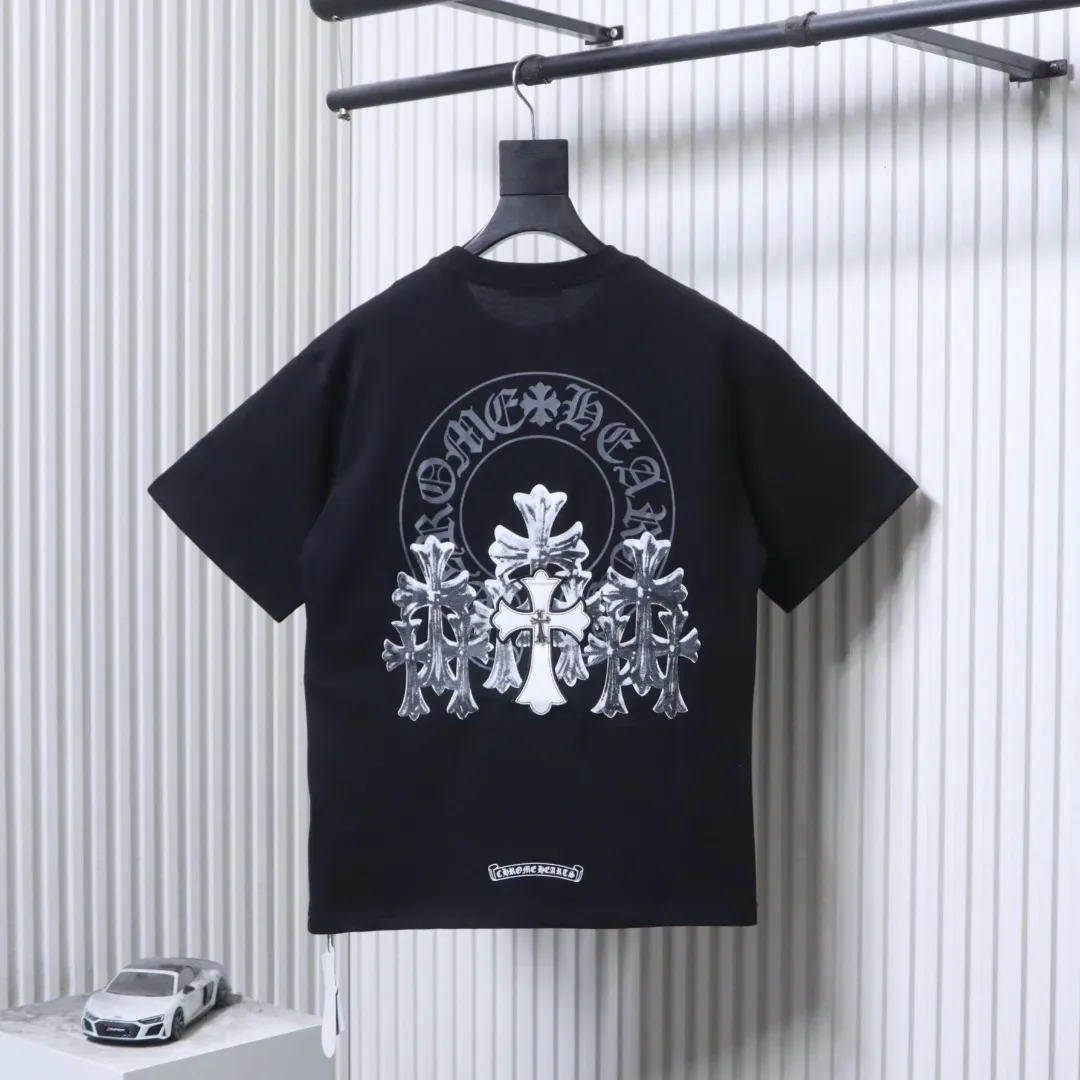 Back CH Leather Cross T-Shirt
