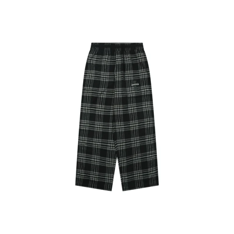 CH Plaid Cross Patch Wide-Leg Trousers