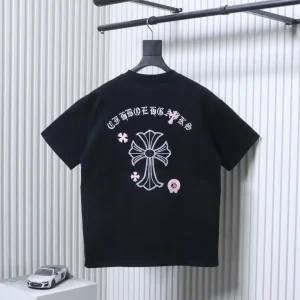 Back CH Sanskrit Cross Embroidered T-Shirt
