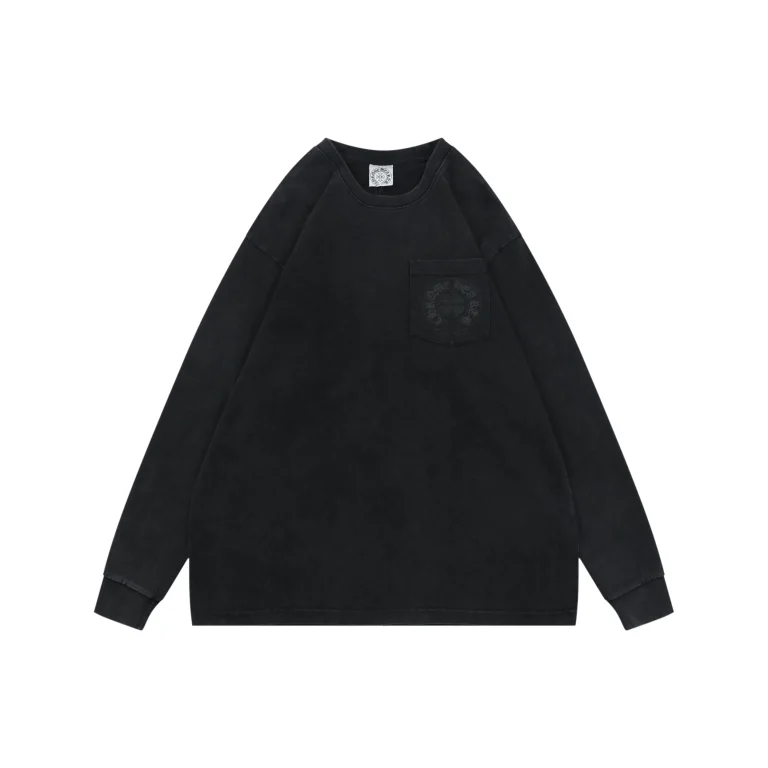 CH Shadow Cross Print Washed Long-Sleeve T-Shirt