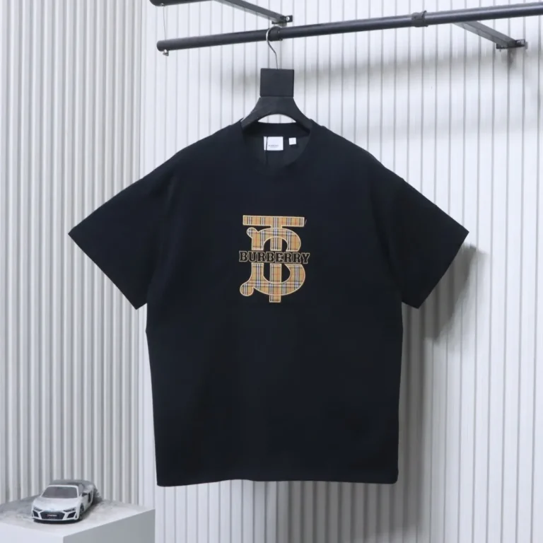 Check TB Logo Embroidered T-Shirt