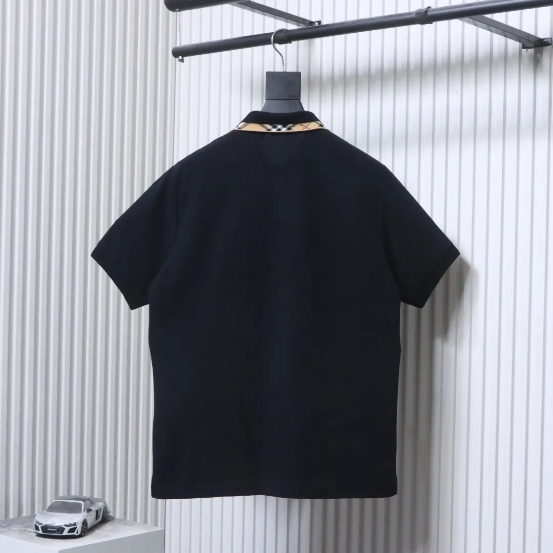Back Check-Trim War Horse Embroidered Polo T-Shirt