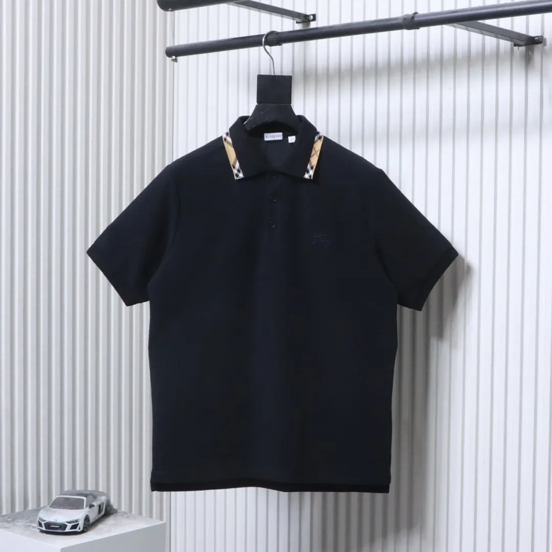 Check-Trim War Horse Embroidered Polo T-Shirt