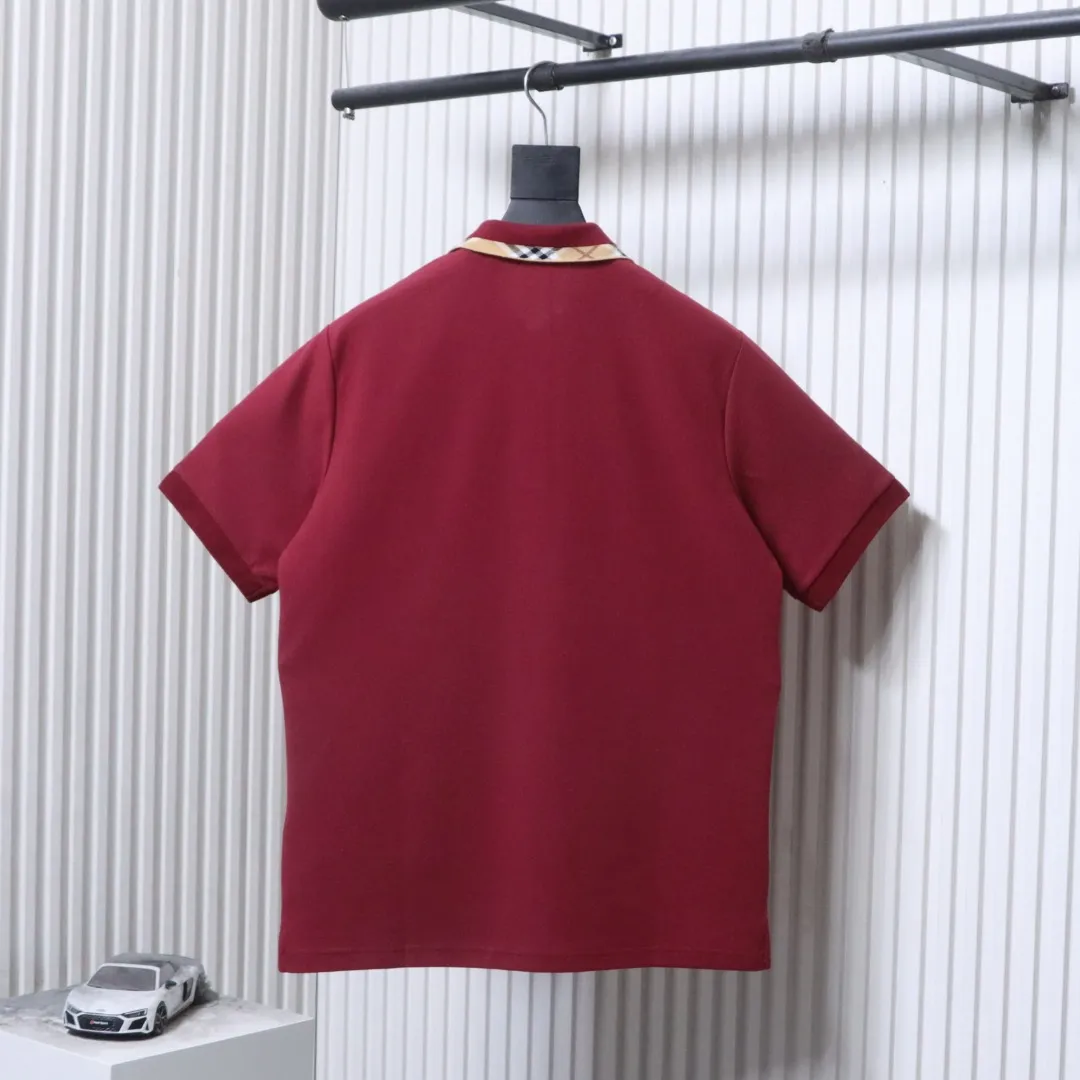 Back Check-Trim War Horse Embroidered Polo T-Shirt