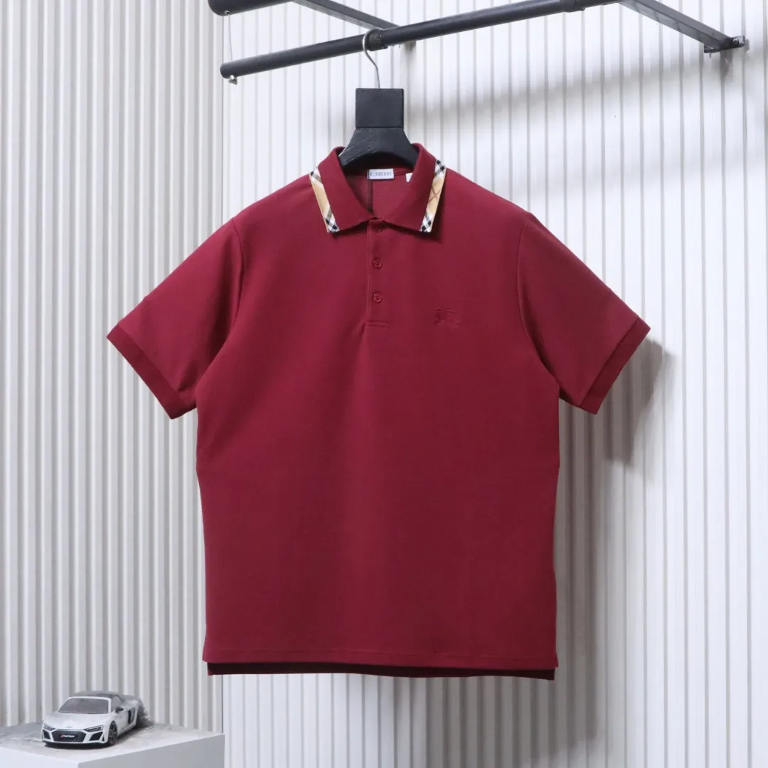 Check-Trim War Horse Embroidered Polo T-Shirt
