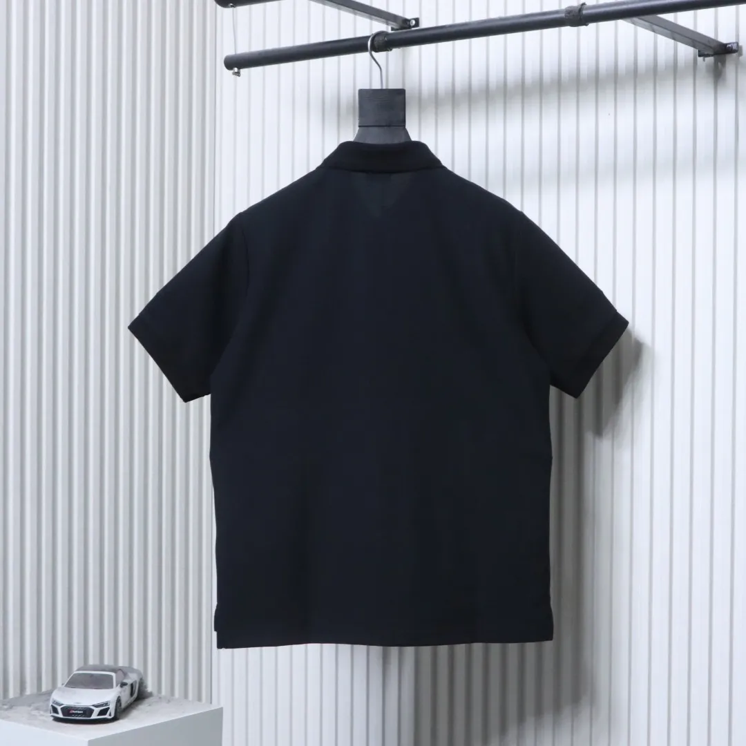 Back Classic Horse Embroidered Cotton Piqué Polo T-Shirt