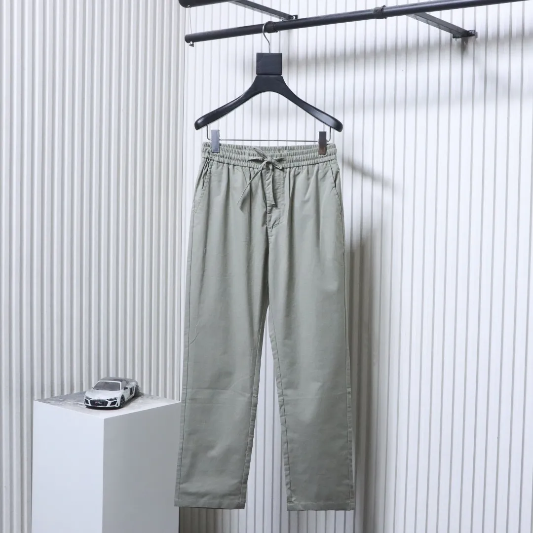 Cotton-Linen Blend Straight Leg Pants
