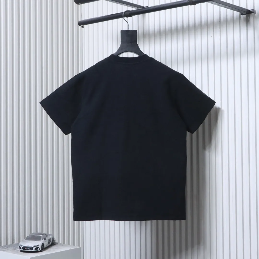 Back Dark Pattern Jacquard 3D Logo T-Shirt