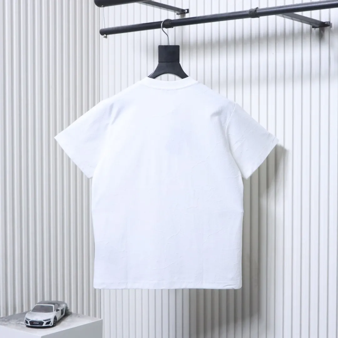 Back Dark Pattern Jacquard 3D Logo T-Shirt