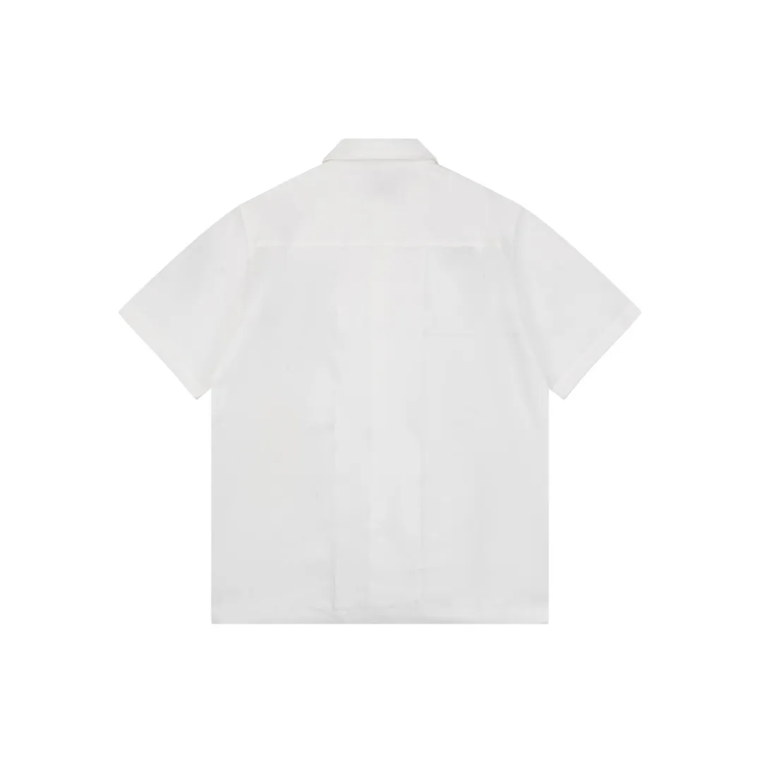 Back FF Dotted Embroidered Linen T-Shirt