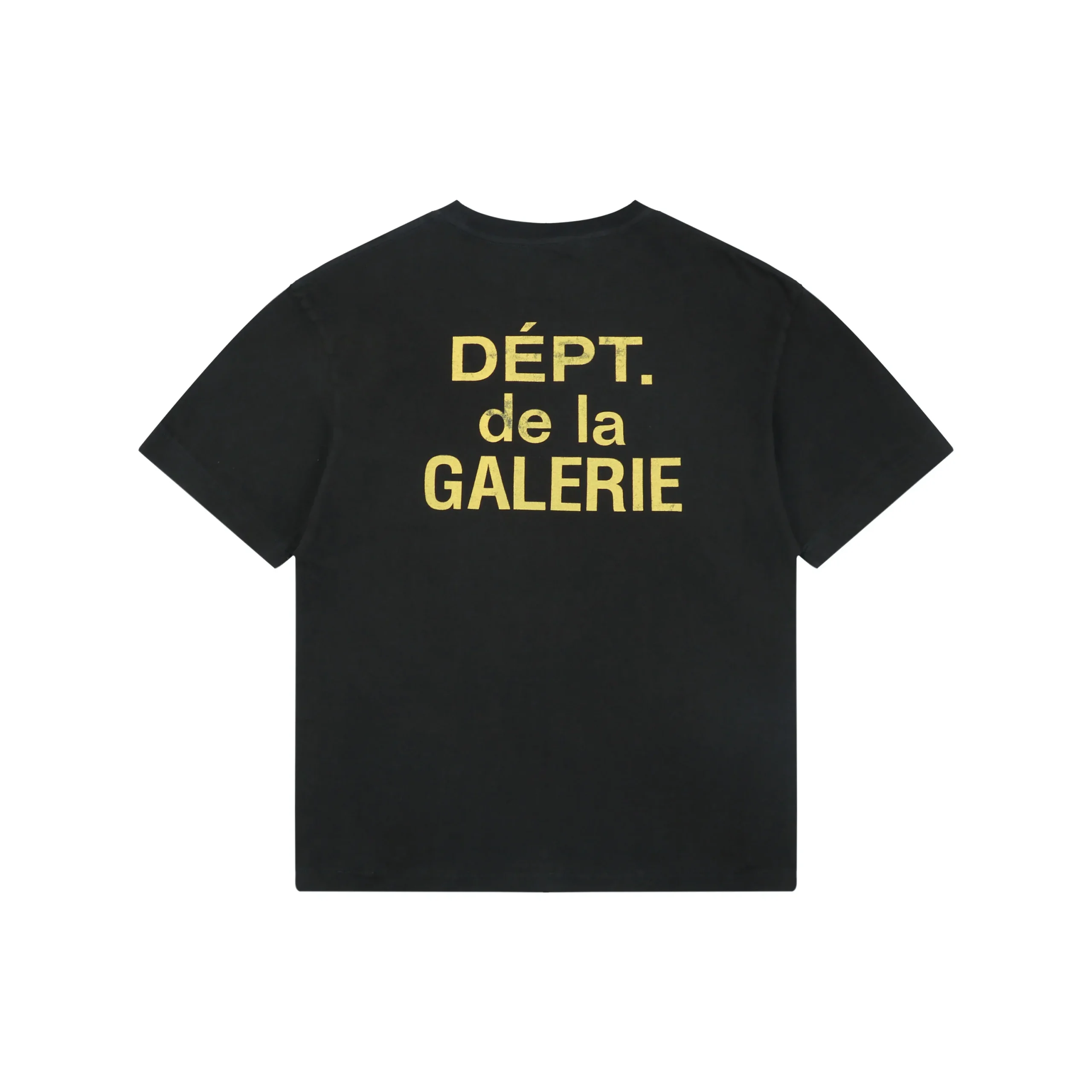 Back Gallery Dept Distressed Yellow French Print T-Shirt