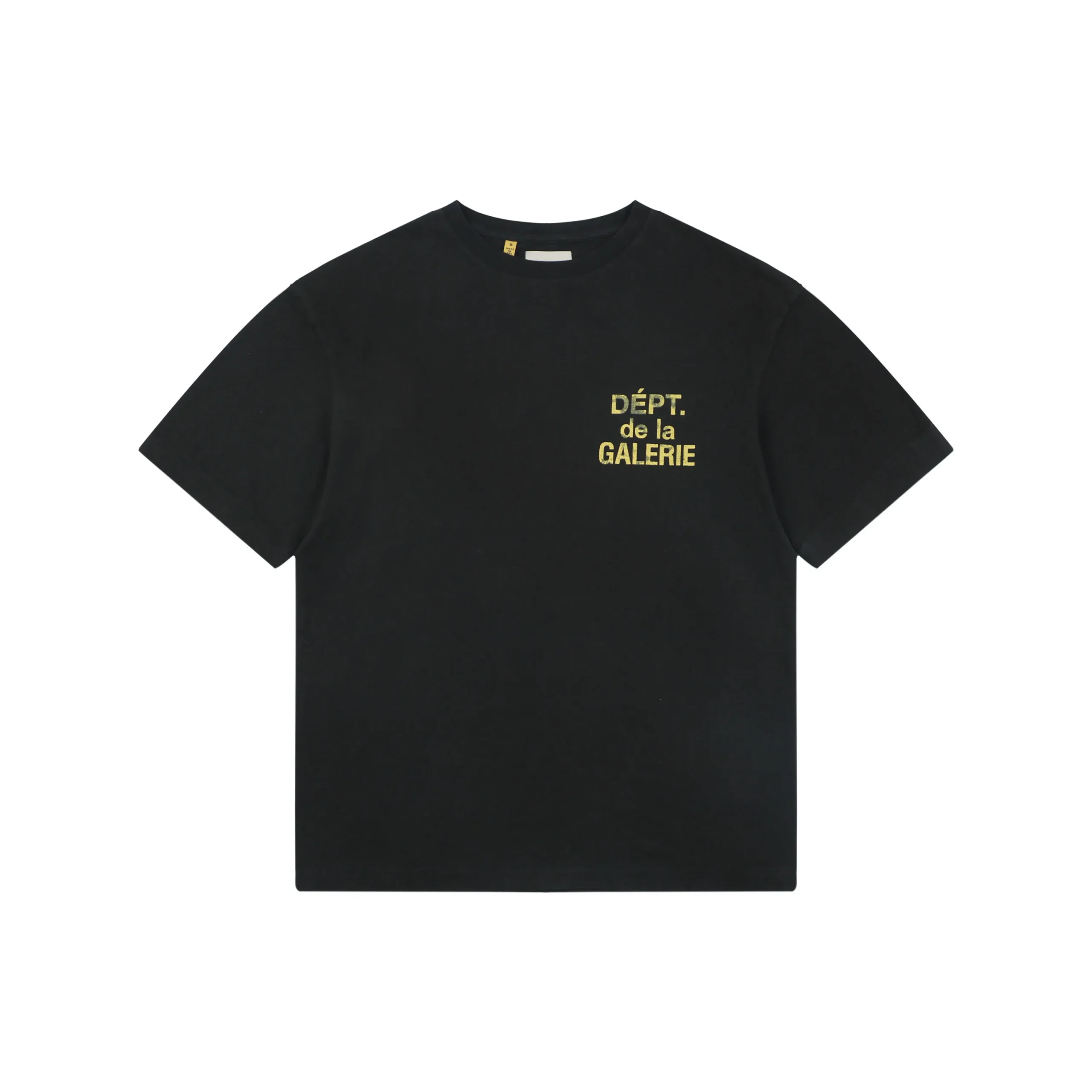 Gallery Dept Distressed Yellow French Print T-Shirt