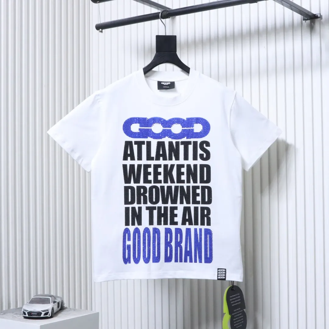 Goodbrand Rhinestone Letter Graphic T-Shirt