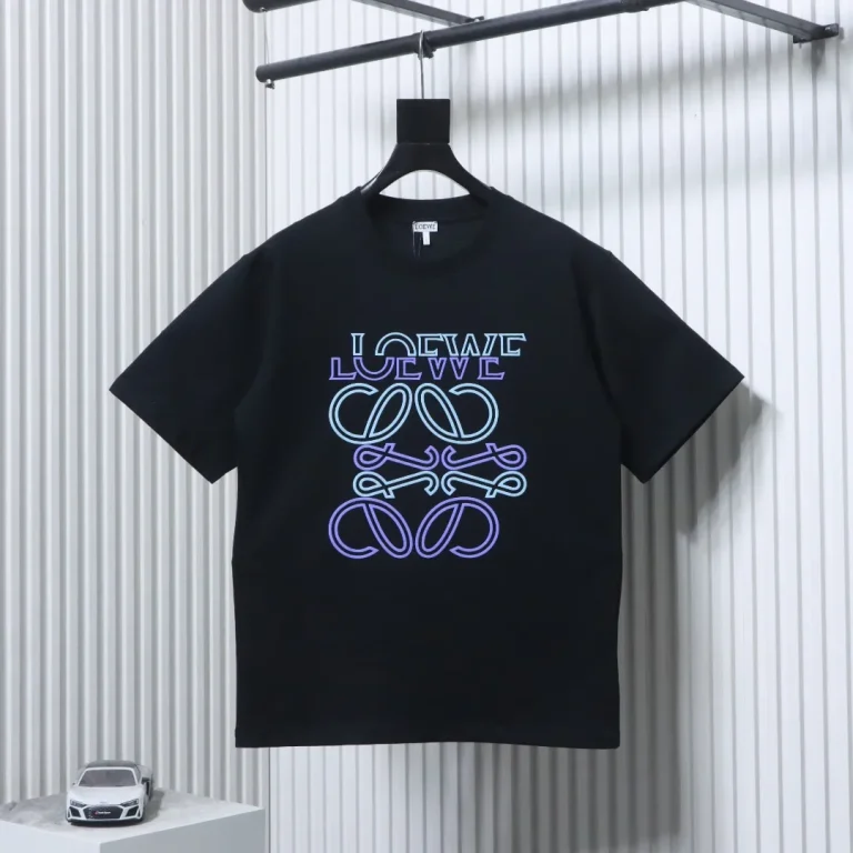 Irregular Logo Color Block Foam Print T-Shirt