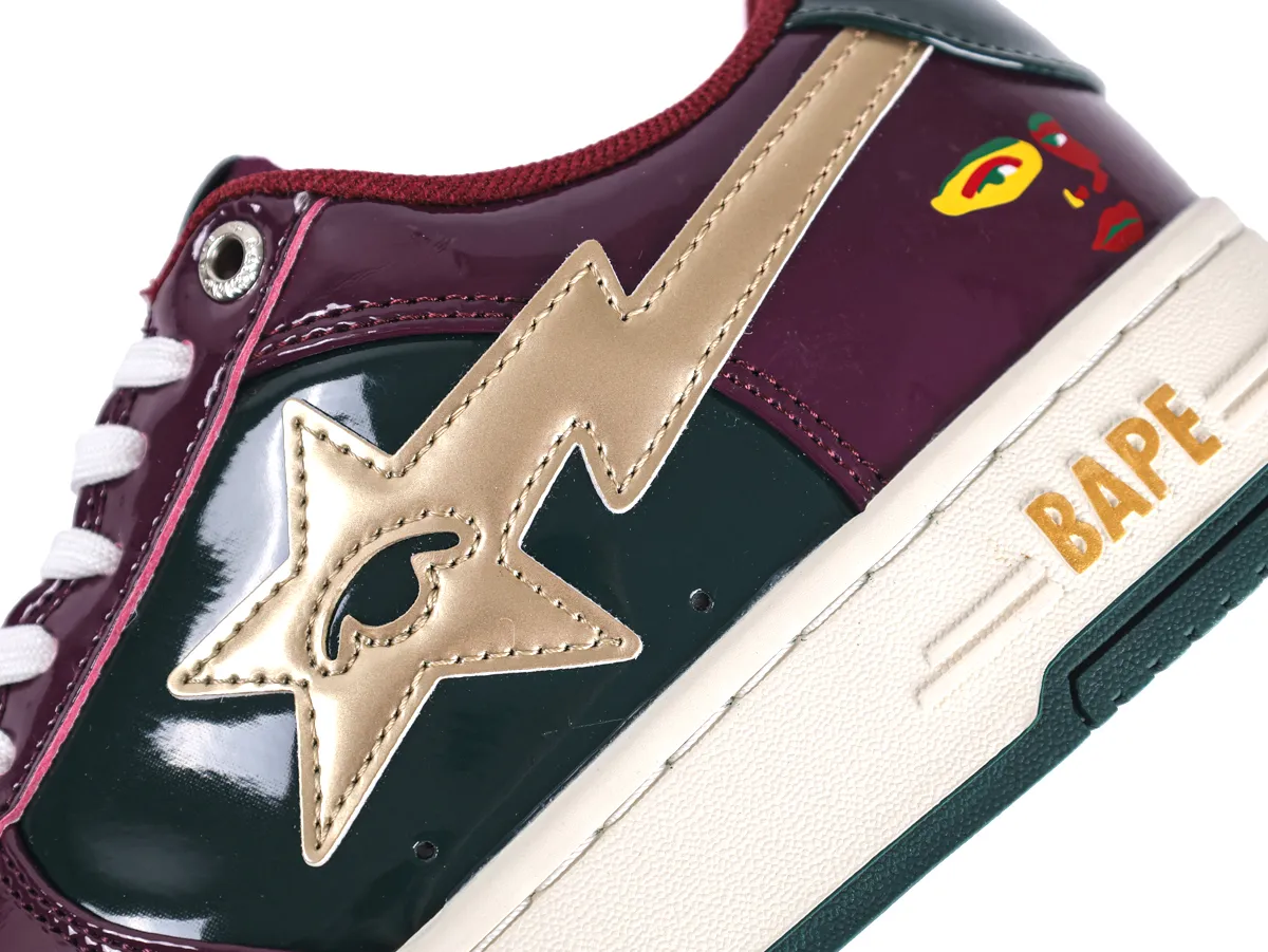 KidSuper x A Bathing Ape BAPE STA POR Burgundy Side View