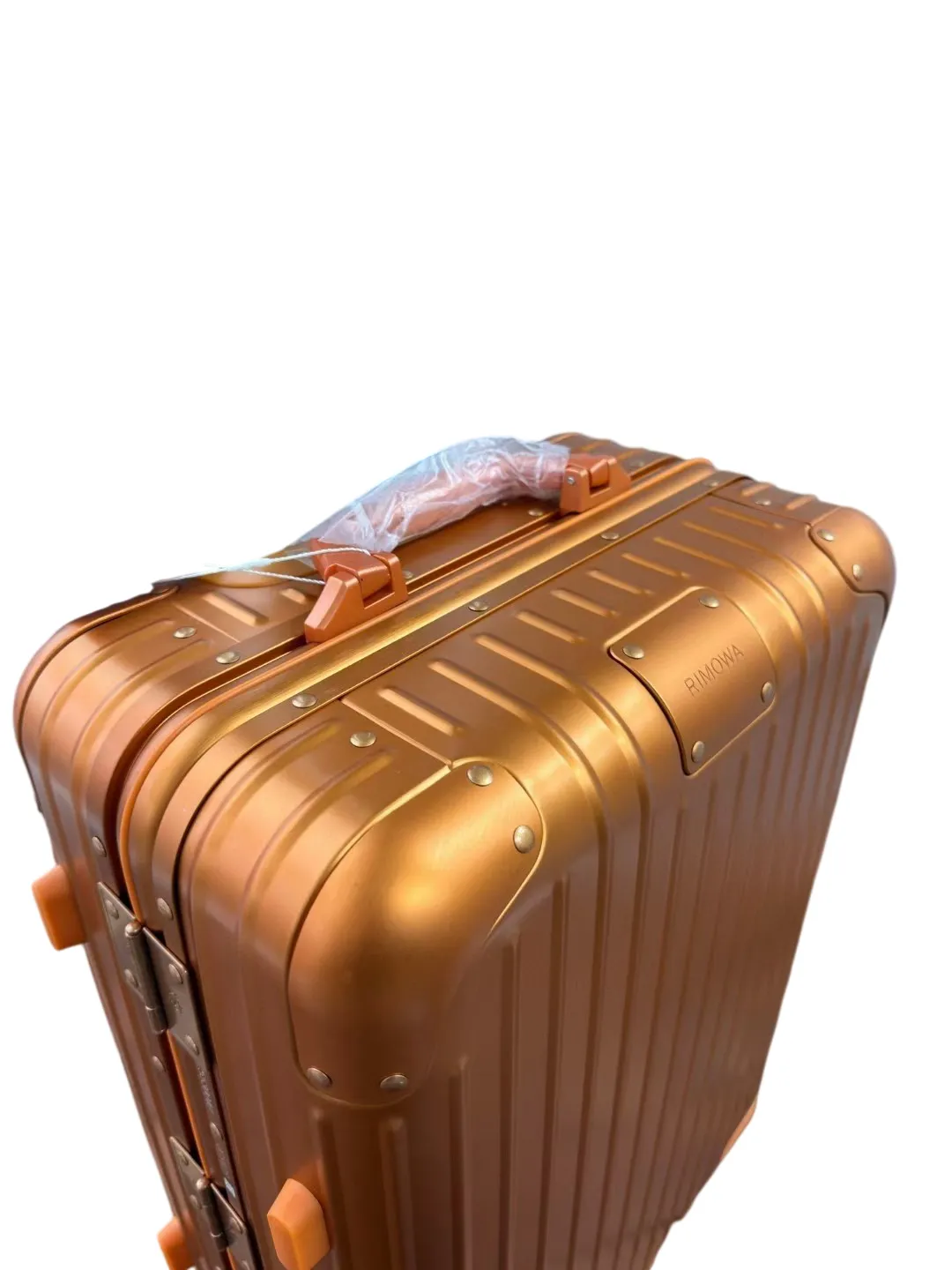 Orange luggage corner detail