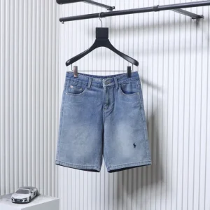 RL Lauren Starry Sky Pattern Washed Denim Shorts