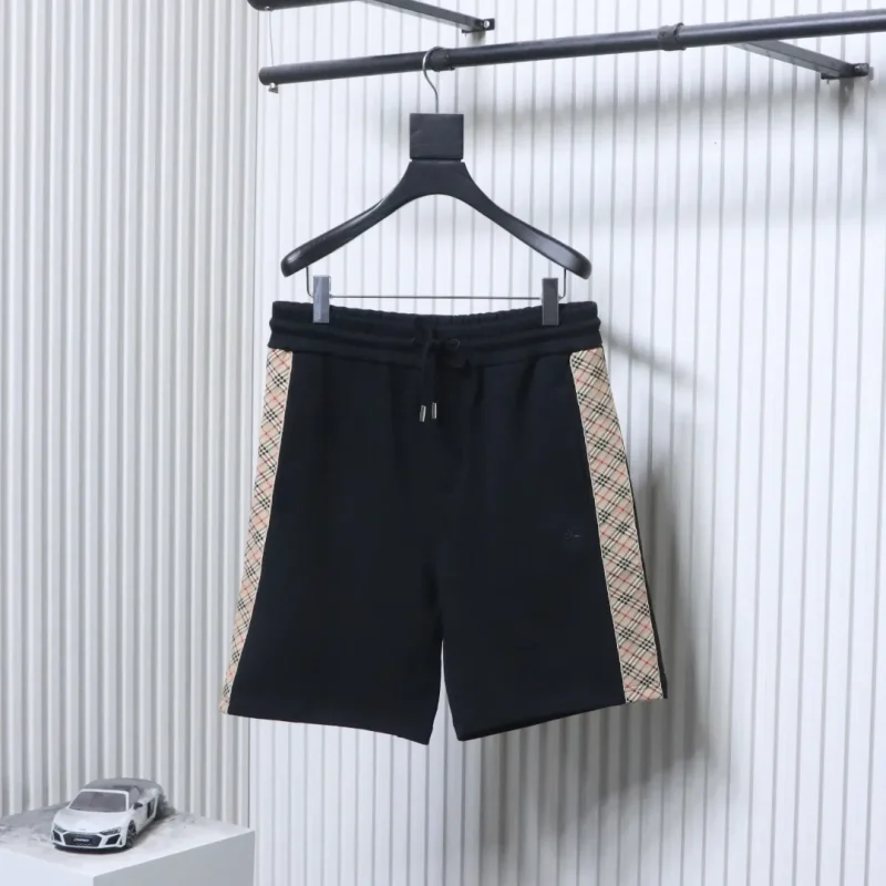 Side Check Embroidered Horse Shorts