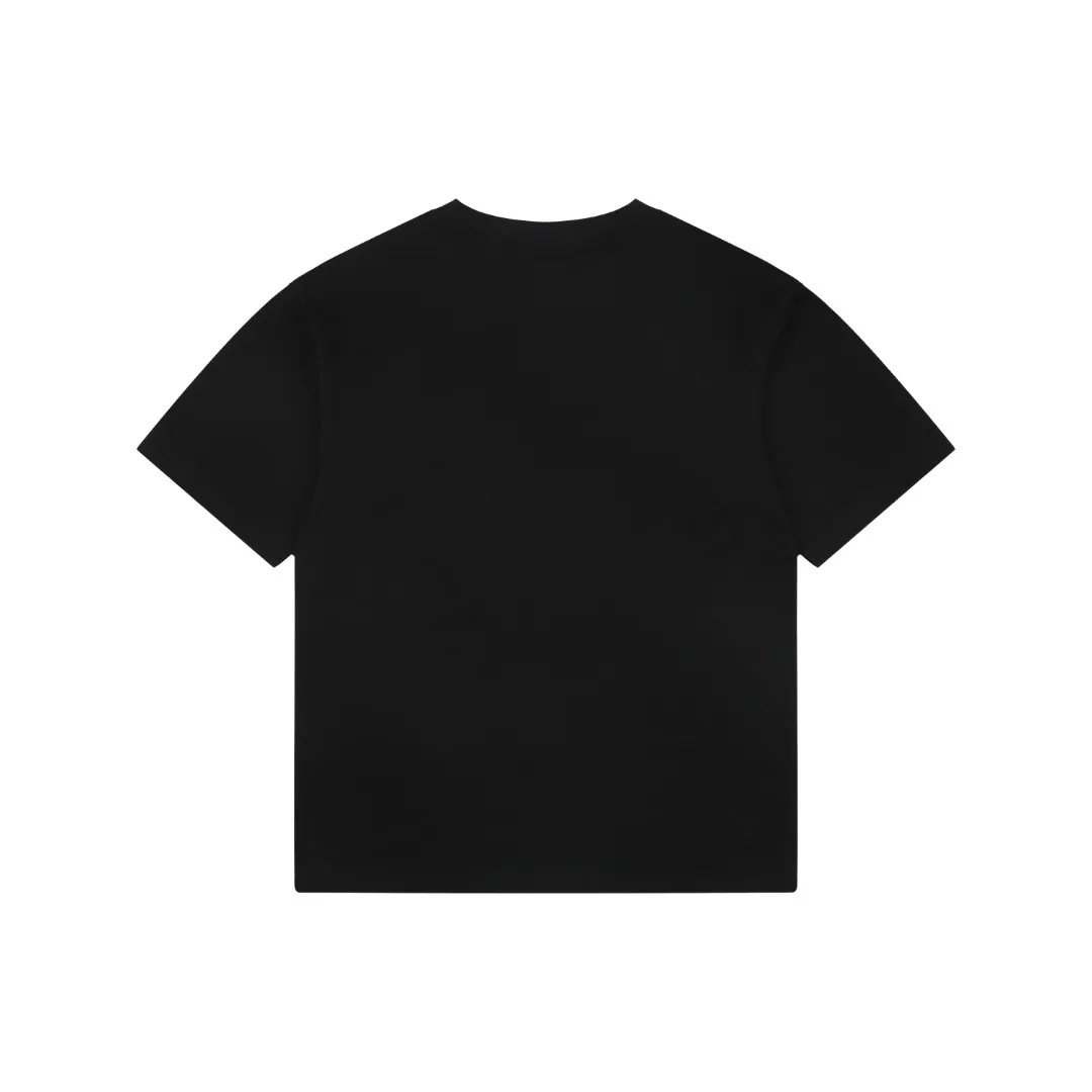 Back Small Logo Check Pattern War Horse Flocked T-Shirt