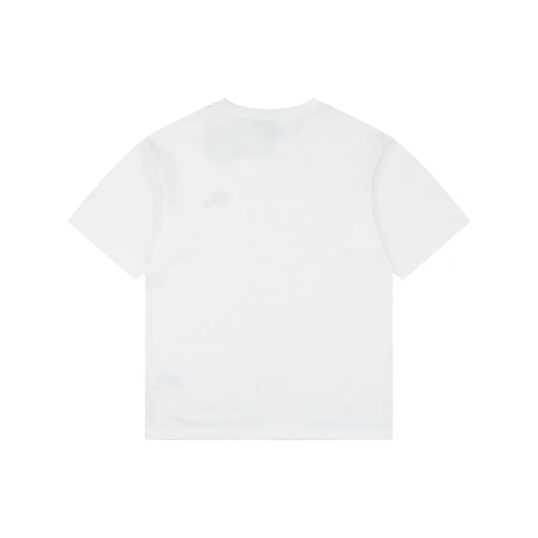 Back Small Logo Check Pattern War Horse Flocked T-Shirt