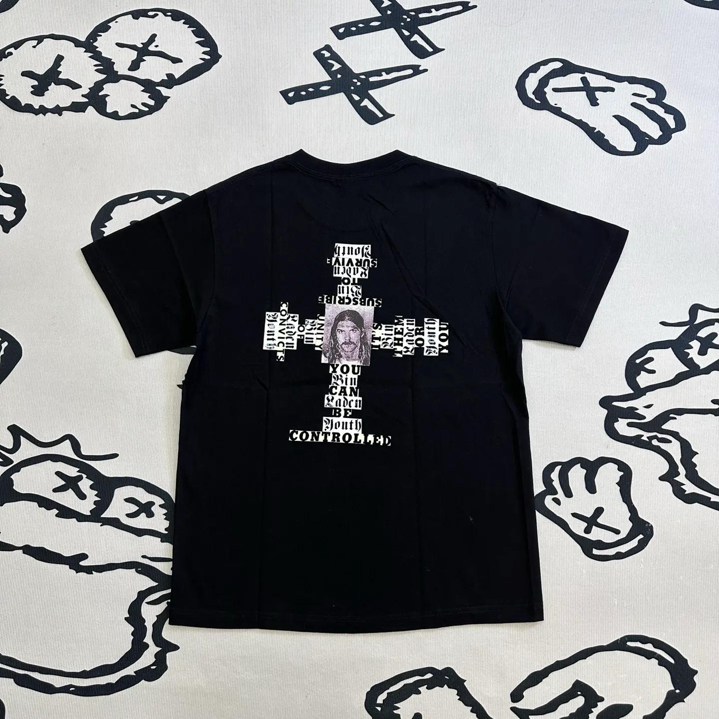 Back Sup Dash Snow Cross Back Print Cotton T-Shirt