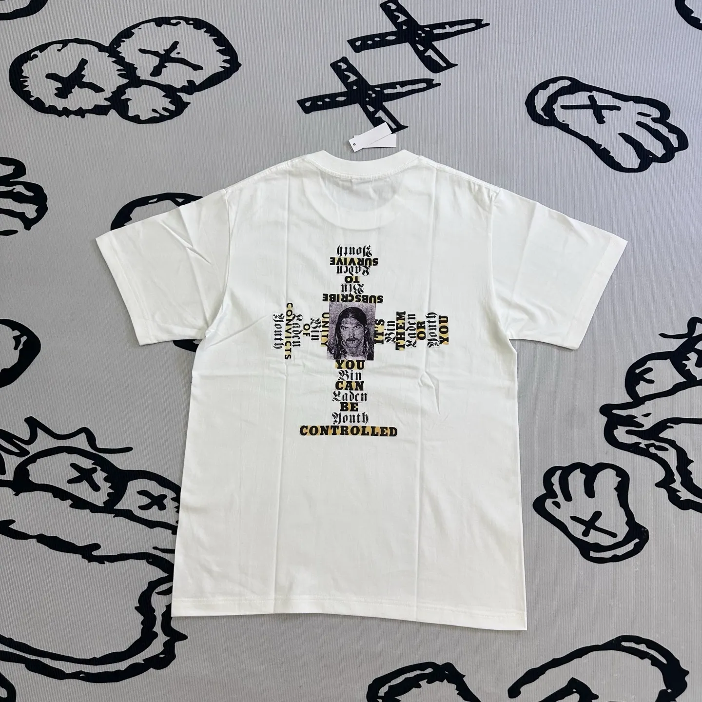 Back Sup Dash Snow Cross Back Print Cotton T-Shirt