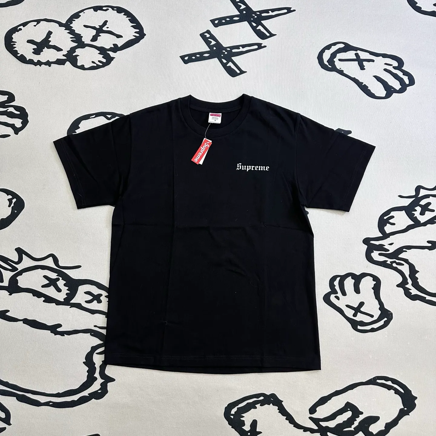 Sup Target Flag Back Print Cotton T-Shirt