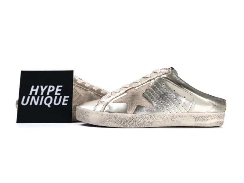 Super-Star Sabot Sneakers "Platinum Foiled Leather"