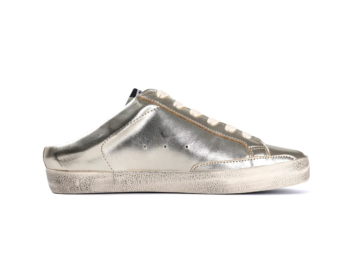 Super-Star Sabot Sneakers Platinum Foiled Leather Right Side View