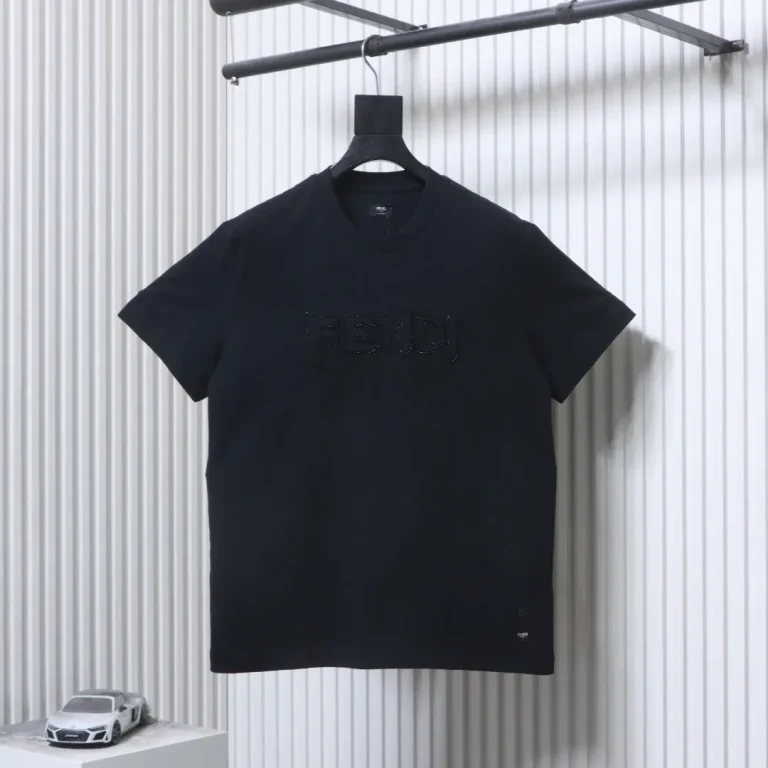 Tonal Beaded Embroidered Logo T-Shirt