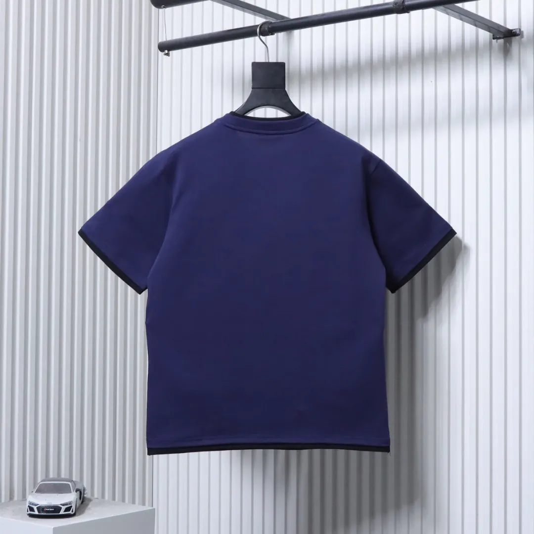 Back Triangle Logo Faux Two-Piece T-Shirt