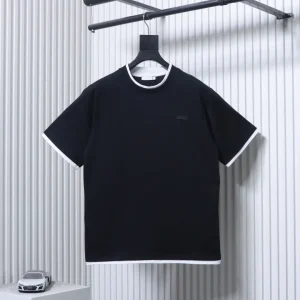 Triangle Logo Faux Two-Piece T-Shirt