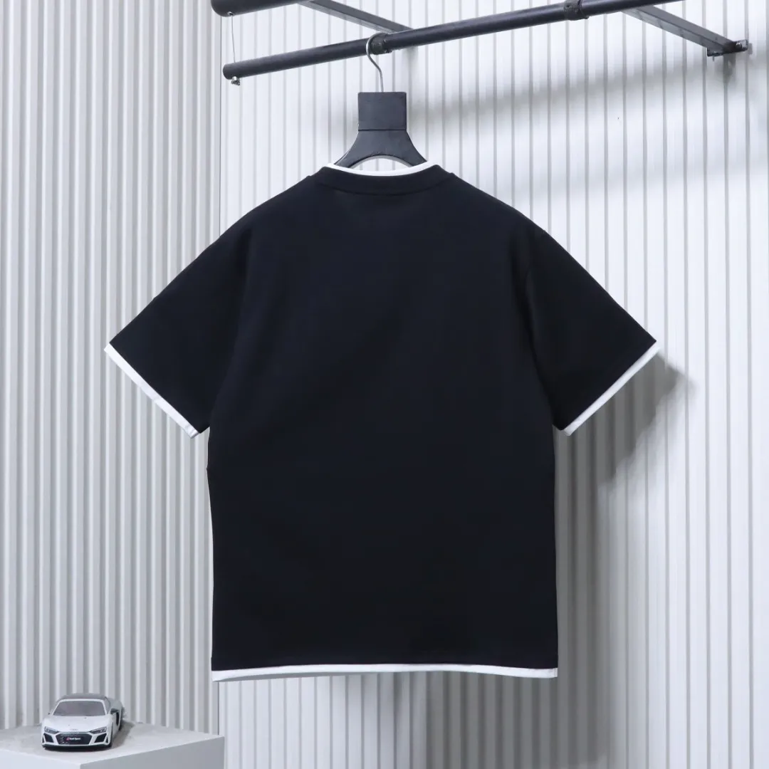 Back Triangle Logo Faux Two-Piece T-Shirt